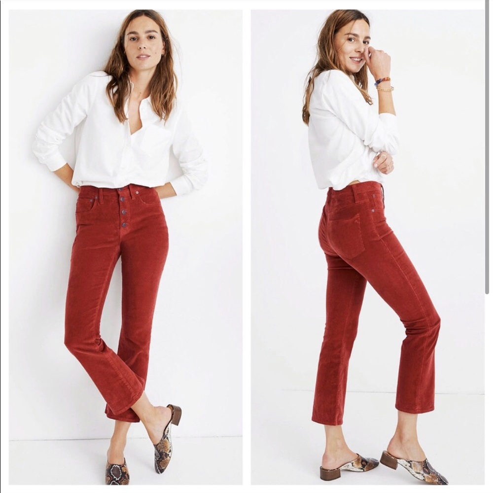 NEW MADEWELL Cali-Demi Boot Jeans in Corduroy 27